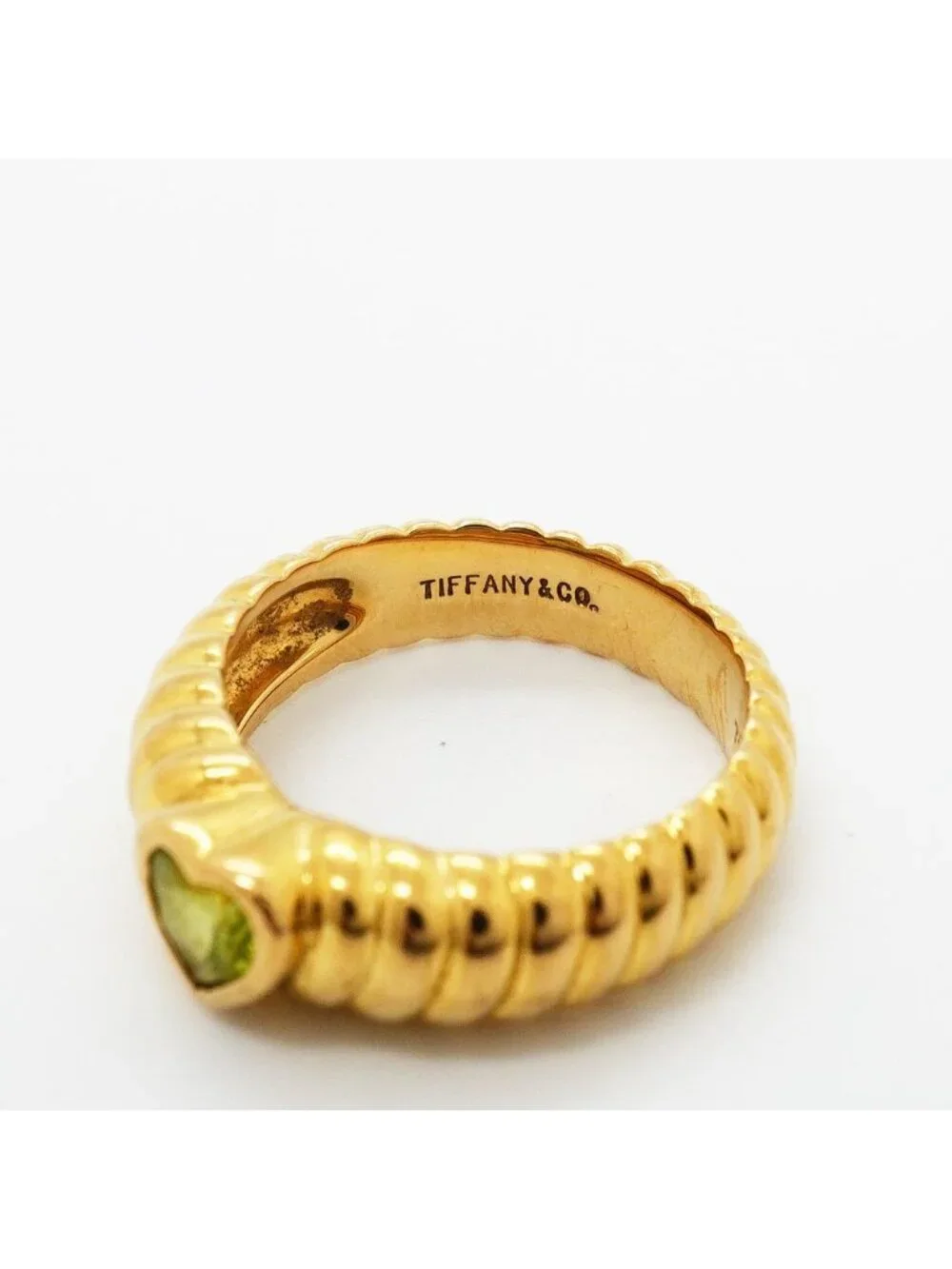 Tiffany & Co Ring Friendship 18k Yellow Gold Peridot Green